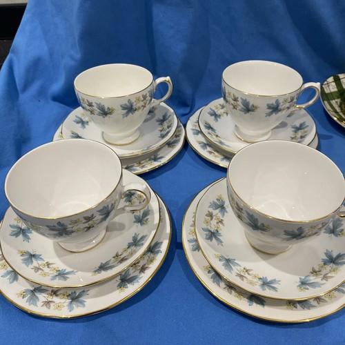 Queen anne bone china blue - x,