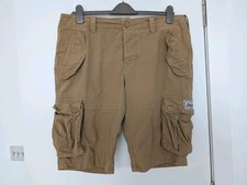 Superdry Cargo Shorts Mens W39" XXL Tan Brown Utility Combat Military Field Core