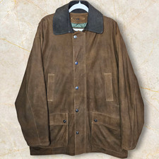 Ashwood Brown Leather Field Jacket Men’s L Quilted Lining Shooting Outdoor Coat