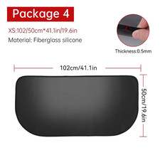 Fireproof Hearth Rug Flame Resistant Fireplace Rug Mat Half round Floor Protecti