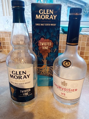 Courvoisier and glen moray - and,