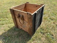 Vintage Authentic 1964 British Army MOD Military Crate Wooden Storage Box