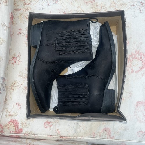 Tex mex black suede ankle - black,