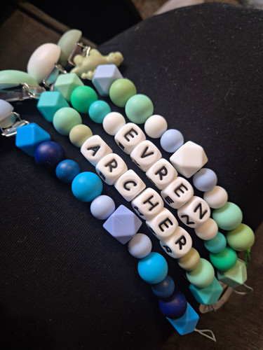 Personalised silicone beaded - silicone,