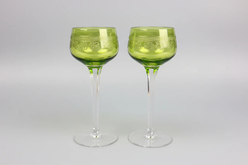 Rhine wine glasses green - rhine,
