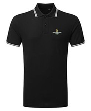 Parachute Regiment  Para Premium Embroidered Tipped Polo Shirt