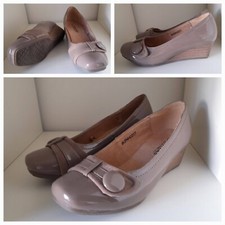 PAVERS PATENT LEATHER WEDGE COURT SHOES SIZE 4