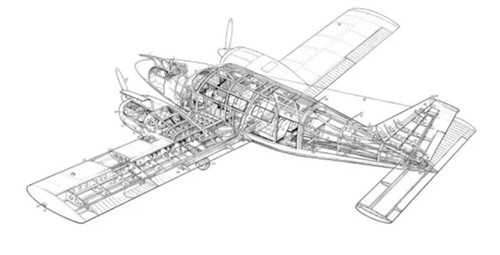 Piper seneca cutaway - piper,