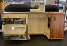 Singer Professional XL-1 Sewing Machine on Horn wheeled Table Cabinet - CS R29