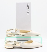 NINE WEST IVORY LEATHER WOMENS