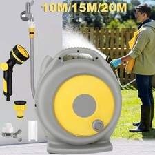 Retractable Garden Hose Reel,Portable Mobile Hose Pipe +10 Modes Spray Nozzle