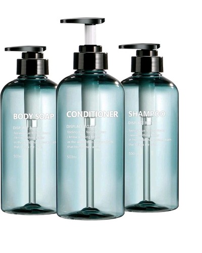 Pack empty shampoo bottles - 3,