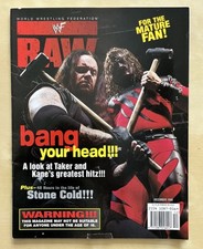 WWE RAW MAGAZINE DECEMBER 1998 WRESTLING MAGAZINE WWF KANE