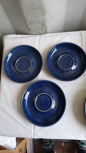 Denby blue saucers - denby,