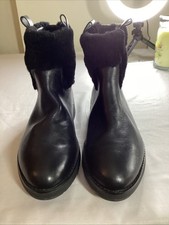 FitFlop Black Leather New Faux