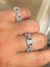 Solid 925 Silver Gucci Link CZ