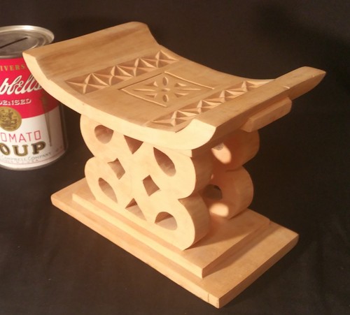 Blond ashanti stool headrest - blond,