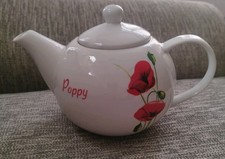 DUNELM POPPIES TEAPOT