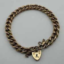 9ct Curb Bracelet, 7.6mm Wide