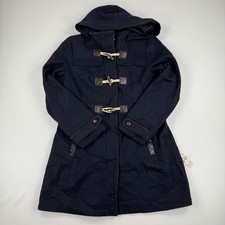 Nautica vintage wool blend duffle coat toggle closure women’s large Navy