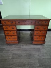 19th Century Victorian Oak Captains Desk By Marris & Norton 