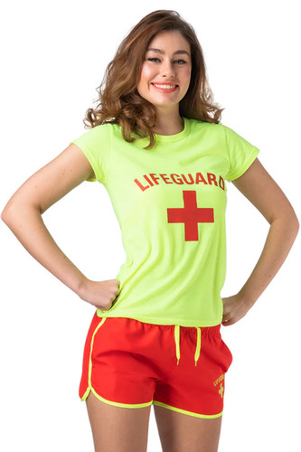 Lifeguard costume ladies beach - lifeguard,