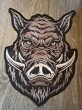 Large Hog Head Iron/Sew On