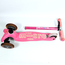 Mini Micro Scooter - Pink - Three Wheel Detachable Handle - Lightweight Outdoor