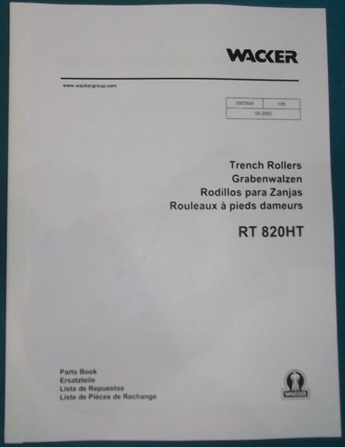 Wacker 820ht trench - rt-820ht, roller