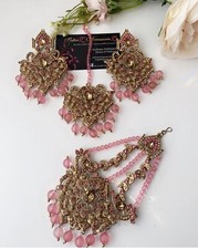 asian jewellery set. Jumar Tikka Earring Set For Wedding Mendi Walima And Events