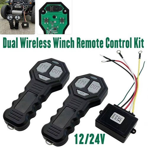 12v 24v dual wireless winch - 12v,