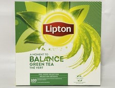 Lipton Balance Green Tea – 100 Enveloped Bags – Herbal Feel Good Blend