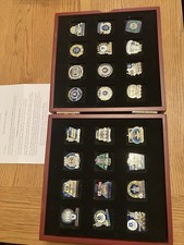 Danbury Mint Everton FC Victory Pins Set of 24 Badges and Case Maker