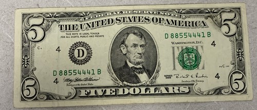 1995 series dollar bill - $5,