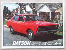 Datsun Sunny 120Y GLS Saloons Brochure / Leaflet 1978 - 1200  2 Door  4 Door
