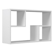 Nyborg Rectangular Wooden Floating Wall Mounting Shelf Display Unit Book Storage