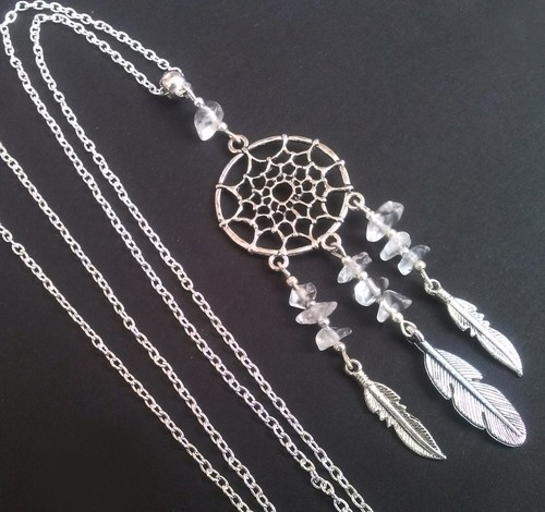 Silver plate clear quartz - silver,