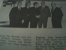 magazine item - 1974 - rolls royce pegasus engine team 1969 picture