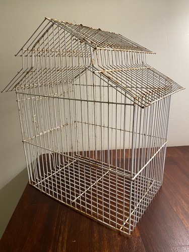 Vintage cream wire - vintage, cage