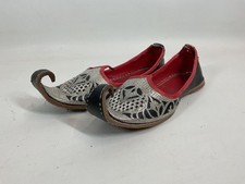 Traditional Men's Jutti Mojari Slippers Embroidered Leather Size UK 7.5/8