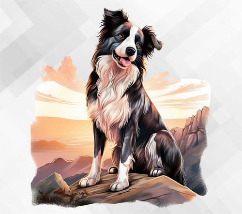 Border collie dog - border, vinyl