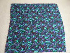 Vintage Varuna Wool Multicolour Abstract  Square Shawl Scarf Wrap