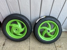 Gilera Runner 125/172/180 2stroke Wheel Set (drum) With Semi-slick pattern Tyres