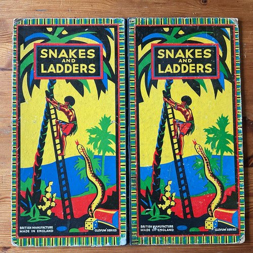 Vintage snakes and ladders - and,