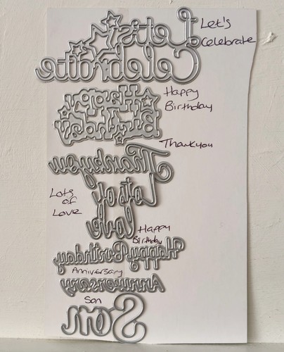 Metal dies words sentiments - metal, words,