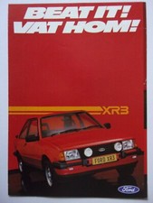 FORD ESCORT XR3 orig 1981 Sales Brochure - South Africa Mk3