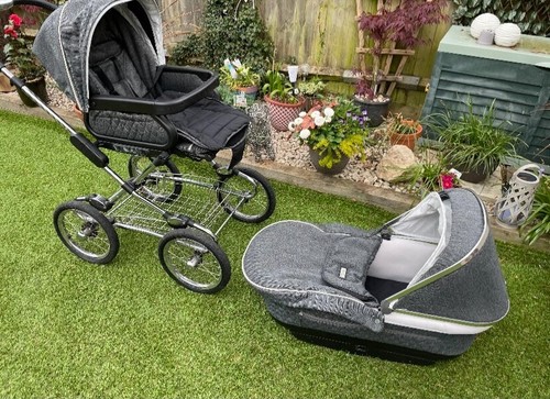 Silver cross sleepover pram - cross,