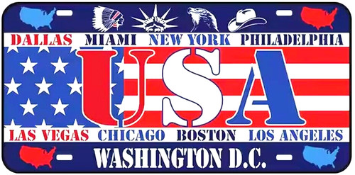 Usa license plate decorative - usa,