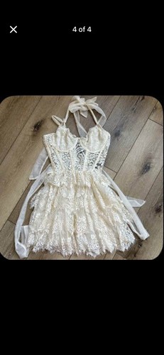 Widow lace tiered sheer cream - tiered,