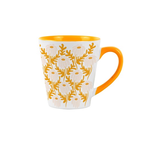 Groovy daisies small - daisies, latte